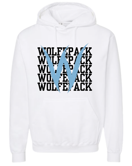 Wolfepack Player Hoodie- White/Black