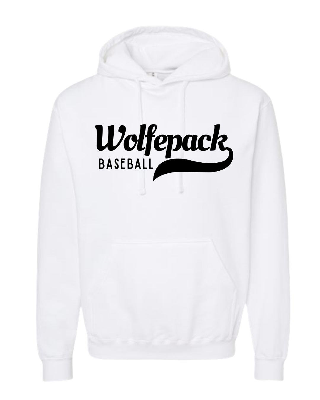 Wolfepack hoodie- White with Black Logo