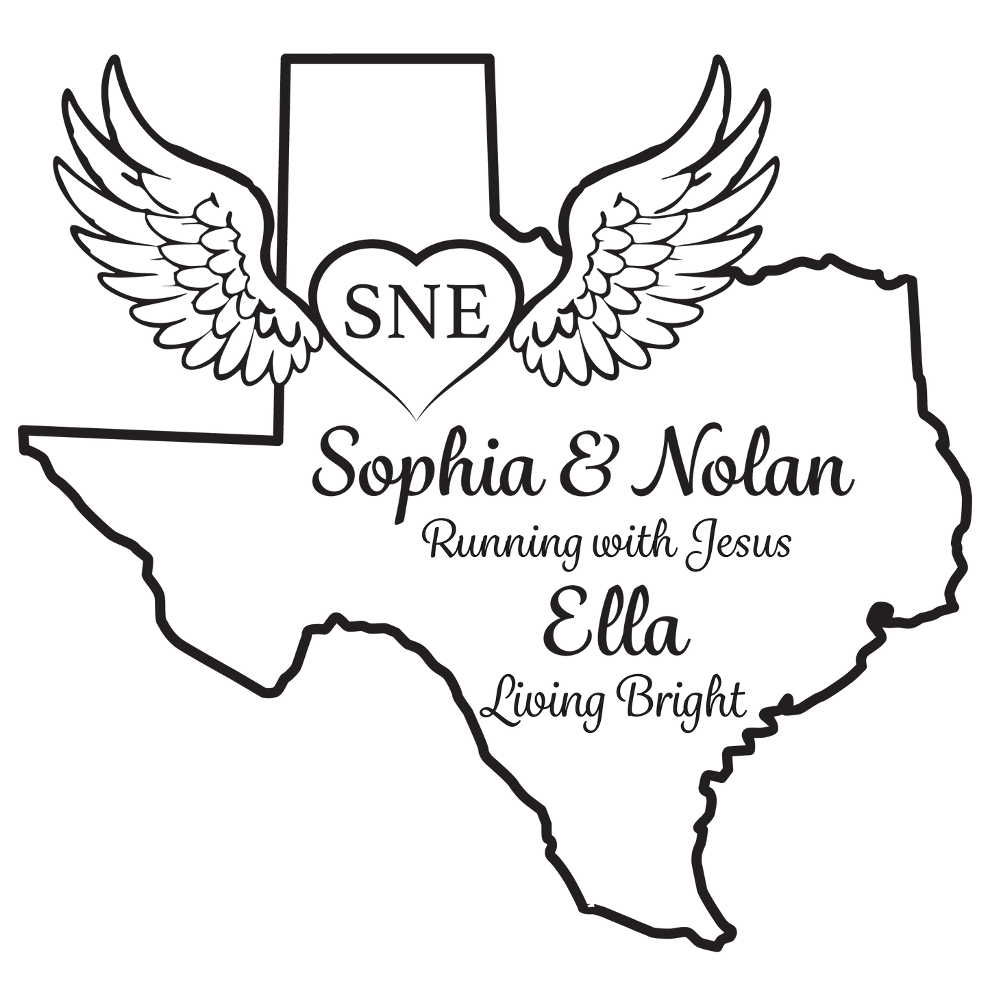 MENS- SNE Texas Tribute Tee- Black
